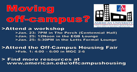 Information about moving off-campus.